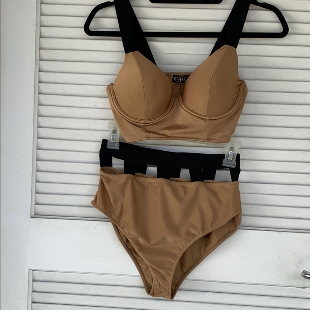 Rehab Lab gold bikini set